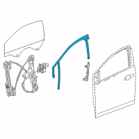 OEM Chevrolet Volt Glass Run Diagram - 84176075