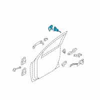 OEM 2012 Hyundai Santa Fe Front Door Lock Assembly, Left Diagram - 81970-0WA00