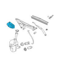 OEM 2011 Lexus ES350 Motor Assy, Windshield Wiper Diagram - 85110-33330