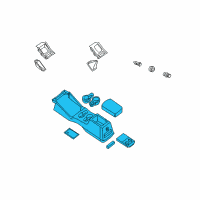 OEM 2004 Nissan Xterra Console Box-Floor Diagram - 96910-8Z801