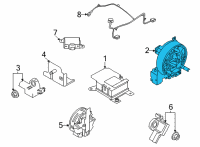 OEM 2021 Nissan Rogue Wire Assy-Steering Air Bag Diagram - B5554-6RA0A