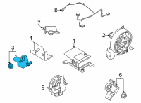 OEM 2021 Nissan Rogue Sensor-Air Bag Front Center Diagram - 98581-6RR8A