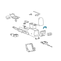 OEM 2002 Hyundai XG350 Hinge Assembly-Console Armrest Diagram - 84670-39100