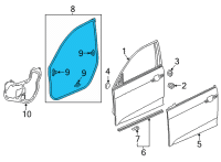 OEM 2022 Honda Civic WEATHERSTRIP, R- FR Diagram - 72310-T20-A01