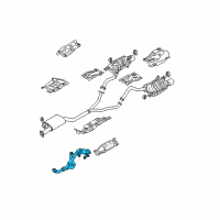 OEM Hyundai Santa Fe Front Exhaust Pipe Diagram - 28610-0W150