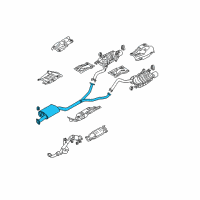 OEM 2007 Hyundai Santa Fe Center Muffler Assembly Diagram - 28650-2B150