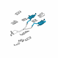 OEM 2007 Hyundai Santa Fe Right Muffler Assembly Diagram - 28700-0W150