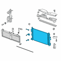 OEM 2019 Chevrolet Cruze Radiator Diagram - 39126594