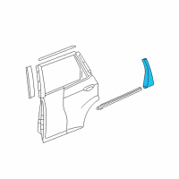 OEM Honda Fit Garnish, L. RR. Door Pillar Diagram - 72761-TF0-003