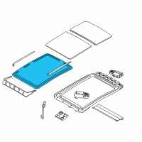 OEM Saturn Astra Seal, Sun Roof Window Diagram - 13130459