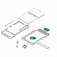 OEM 2008 Saturn Astra Motor, Sun Roof Sunshade Diagram - 94713371