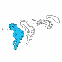 OEM 2014 Jeep Cherokee Water Pump Diagram - 68111624AB