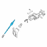 OEM 2018 Infiniti Q60 Shaft Assy-Steering Column, Lower Diagram - 48822-JL51A