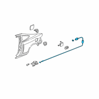 OEM 2003 Acura RSX Cable, Fuel Lid Opener Diagram - 74411-S6M-A01