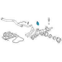 OEM 2010 Acura TSX Gasket, Rear Water Passage (Nippon Leakless) Diagram - 19412-P8A-A02