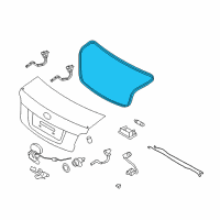 OEM 2006 Hyundai Accent Weather Strip-Trunk Lid Diagram - 87321-3K000