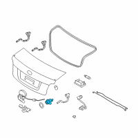 OEM 2010 Hyundai Accent Trunk Lid Lock Assembly Diagram - 81250-1EB20