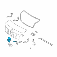 OEM 2010 Hyundai Accent Trunk Lid Latch Assembly Diagram - 81230-1E010