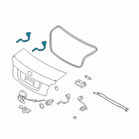 OEM Hyundai Accent Hinge Assembly-Trunk Lid, LH Diagram - 79210-1E000