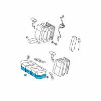 OEM 2004 Toyota Camry Seat Cushion Pad Diagram - 71503-AA030