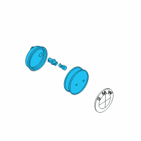 OEM BMW Additional Turn Indicator Lamp, White Diagram - 63-13-7-165-734
