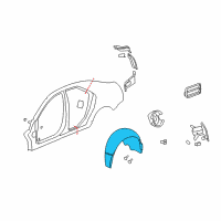 OEM 2013 Cadillac CTS Wheelhouse Liner Diagram - 22864102