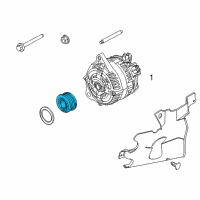 OEM 2013 Ford Mustang Pulley Diagram - BR3Z-10344-A