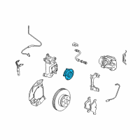 OEM 2007 BMW 525xi Wheel Hub With Bearing, Front Diagram - 31-22-6-765-601