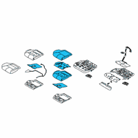 OEM Lincoln PAD - SEAT CUSHION Diagram - LJ7Z-78632A22-CB