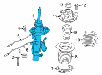 OEM 2022 BMW X3 Front Left Vdc Spring Strut Diagram - 37-10-6-887-933