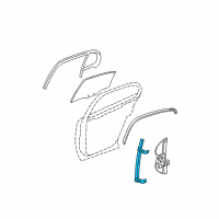 OEM 2007 Pontiac Grand Prix Channel Asm-Rear Side Door Window Front Diagram - 15911797