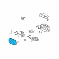 OEM 2009 Honda Fit Set Passenger Side, Mirror Sub Assembly Diagram - 76203-TK6-A01