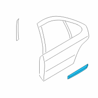 OEM 2003 Nissan Sentra MOULDING - Rear Door, RH Diagram - 82870-F4616