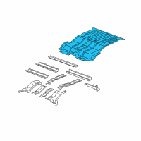 OEM 2006 Hummer H3 Panel, Rear Floor Diagram - 25996789