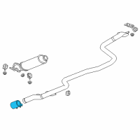 OEM 2018 Buick Cascada Rear Muffler Clamp Diagram - 13278369