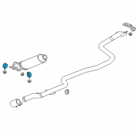 OEM 2019 Chevrolet Cruze Catalytic Converter Hanger Diagram - 13453329