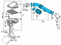 OEM Kia Sorento Hose Assembly-Air Intake Diagram - 28130P4400