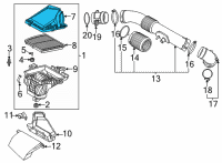 OEM Kia Sorento Cover-Air Cleaner Diagram - 28111P4400