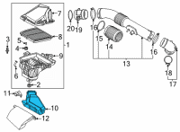 OEM 2022 Kia Sorento Duct Assembly-Air Diagram - 28210P4400