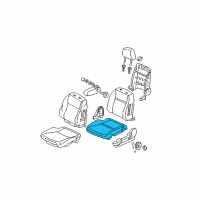 OEM 2003 Honda Civic Pad Assembly, Right Front Seat Cushion Diagram - 81132-S5P-A03