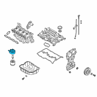 OEM 2020 Kia Sportage Cooler Assembly-Engine Oil Diagram - 264102G001