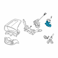 OEM 2021 Hyundai Veloster Body & Switch Assembly-Steering & IGNTION Diagram - 81910-D3100