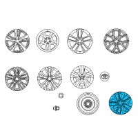 OEM 2017 Toyota RAV4 Wheel, Alloy Diagram - 42611-42680