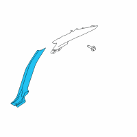 OEM 2015 Lincoln MKS Lock Pillar Trim Diagram - DA5Z-5431012-AA