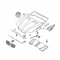 OEM BMW X5 Engine Hood Mechanism Diagram - 51-23-8-402-615