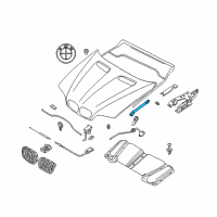 OEM 2002 BMW X5 Gas Pressurized Spring Diagram - 51-23-8-402-551