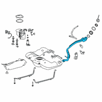 OEM 2019 Lexus ES350 Pipe Sub-Assembly, Fuel Diagram - 77201-06350