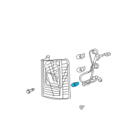 OEM 2011 Honda Pilot Bulb (T16 18W) Diagram - 34901-S2K-003