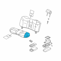 OEM 2006 Lincoln Town Car Seat Cushion Pad Diagram - 3W1Z-54600A88-BB