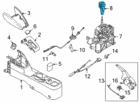 OEM 2022 Nissan Versa Knob Assy-Control Lever, Auto Diagram - 34910-5RA0A